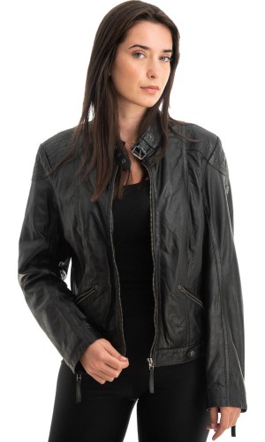 Γνήσιο Γυναικέιο Δερμάτινο Μπουφάν - Z757