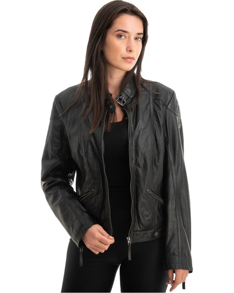 Γνήσιο Γυναικέιο Δερμάτινο Μπουφάν - Z757