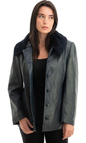 Γνήσιο Γυναικέιο Δερμάτινο Σακάκι - Z758