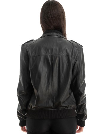 Γνήσιο Γυναικέιο Δερμάτινο Μπουφάν - Z759