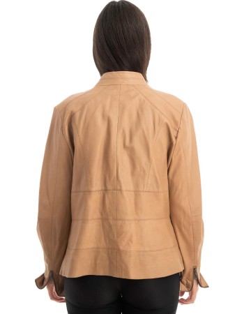 Γνήσιο Γυναικέιο Δερμάτινο Μπουφάν - Z760