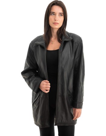 Γνήσιο Γυναικέιο Δερμάτινο Μπουφάν - Z761