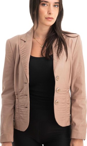 Γνήσιο Γυναικέιο Δερμάτινο Σακάκι - Z762