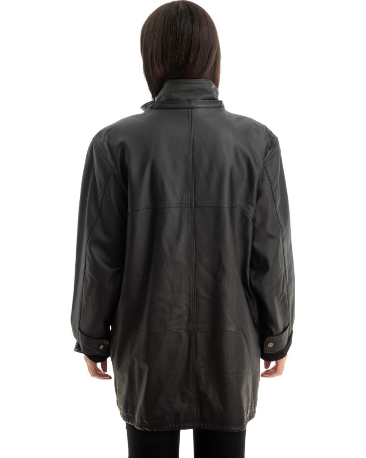 Γνήσιο Γυναικέιο Δερμάτινο Μπουφάν - Z763