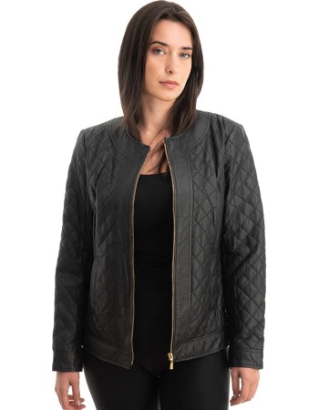 Γνήσιο Γυναικέιο Δερμάτινο Μπουφάν - Z764