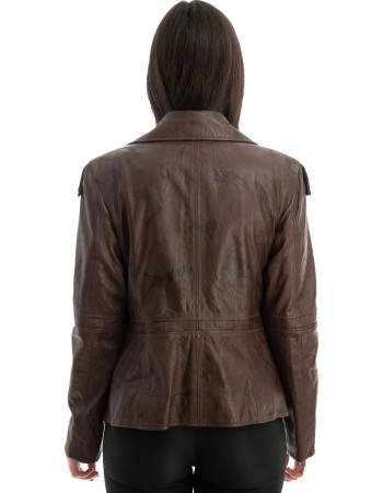 Γνήσιο Γυναικέιο Δερμάτινο Μπουφάν - Z765