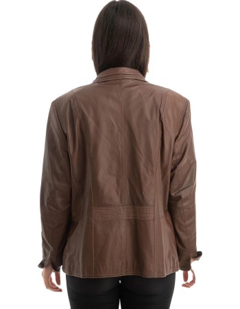 Γνήσιο Γυναικέιο Δερμάτινο Σακάκι - Z766