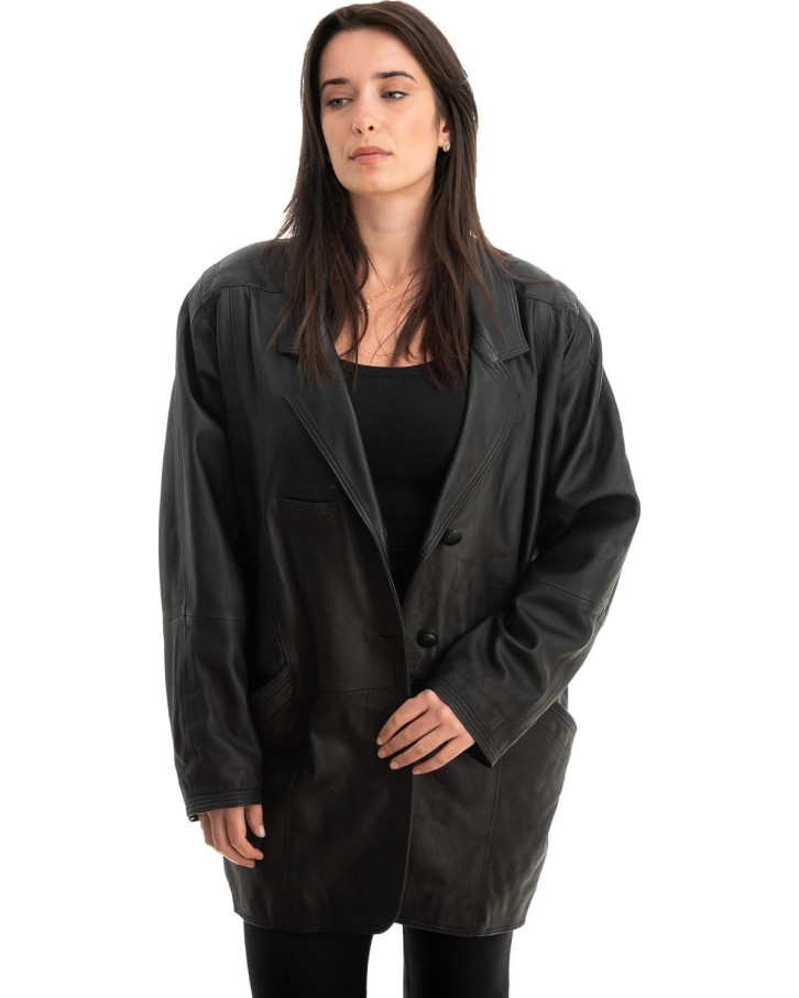 Γνήσιο Γυναικέιο Δερμάτινο Μπουφάν - Z767