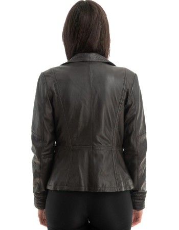 Γνήσιο Γυναικέιο Δερμάτινο Μπουφάν - Z768