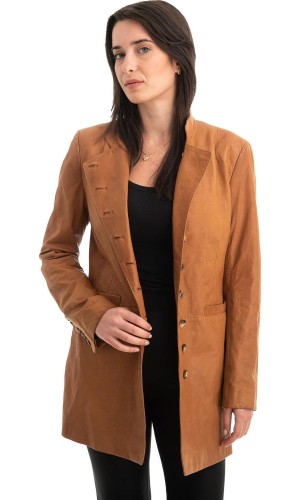 Γνήσιο Γυναικέιο Δερμάτινο Σακάκι - Z770