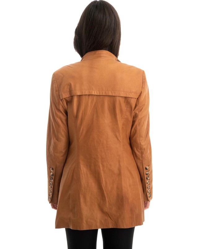 Γνήσιο Γυναικέιο Δερμάτινο Σακάκι - Z770