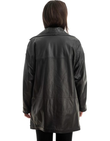 Γνήσιο Γυναικέιο Δερμάτινο Παλτό - Z772