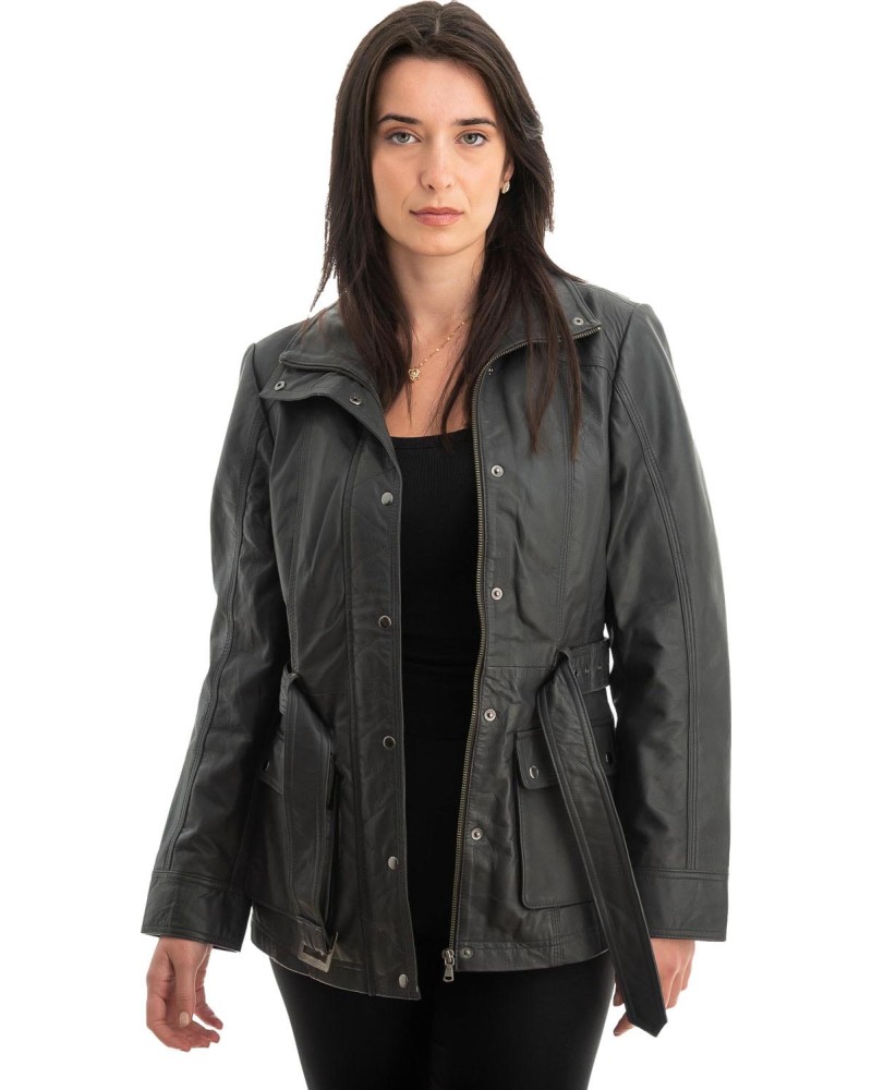 Γνήσιο Γυναικέιο Δερμάτινο Μπουφάν - Z773