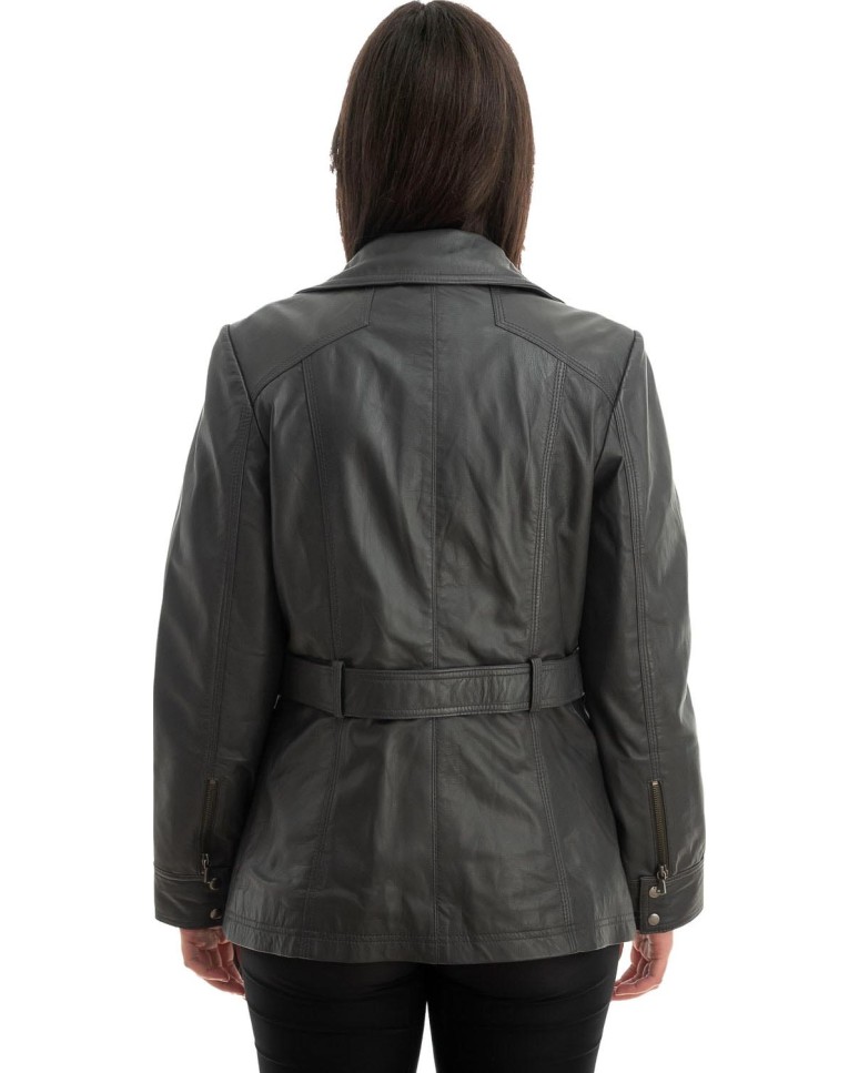 Γνήσιο Γυναικέιο Δερμάτινο Μπουφάν - Z773