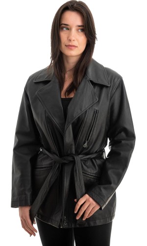 Γνήσιο Γυναικέιο Δερμάτινο Μπουφάν - Z774