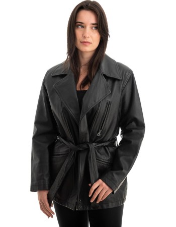 Γνήσιο Γυναικέιο Δερμάτινο Μπουφάν - Z774
