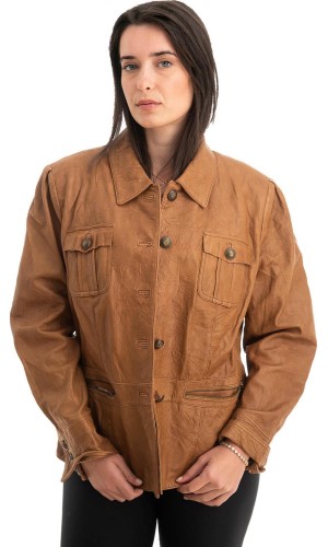 Γνήσιο Γυναικέιο Δερμάτινο Σακάκι - Z776