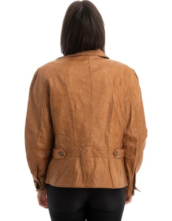 Γνήσιο Γυναικέιο Δερμάτινο Σακάκι - Z776