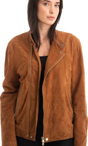 Γνήσιο Γυναικέιο Δερμάτινο Μπουφάν - Z778