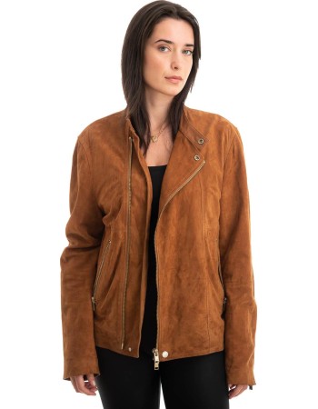 Γνήσιο Γυναικέιο Δερμάτινο Μπουφάν - Z778