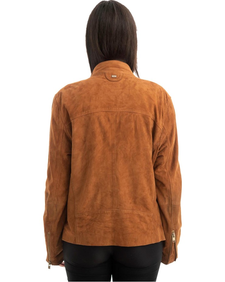 Γνήσιο Γυναικέιο Δερμάτινο Μπουφάν - Z778