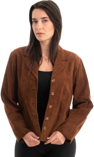 Γνήσιο Γυναικέιο Δερμάτινο Σακάκι - Z779