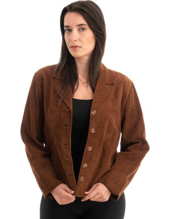 Γνήσιο Γυναικέιο Δερμάτινο Σακάκι - Z779