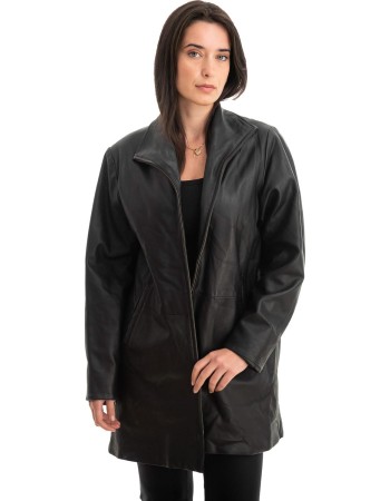 Γνήσιο Γυναικέιο Δερμάτινο Μπουφάν - Z783