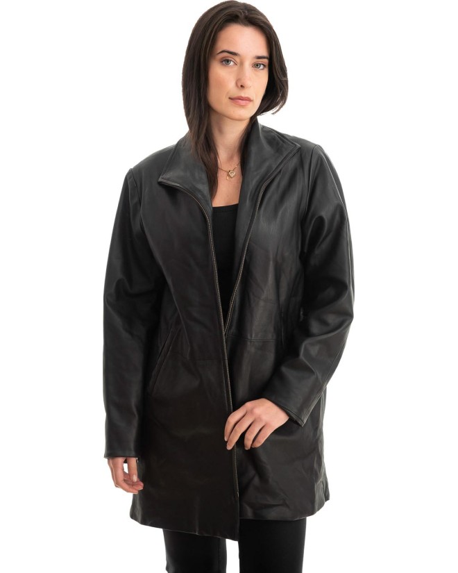 Γνήσιο Γυναικέιο Δερμάτινο Μπουφάν - Z783