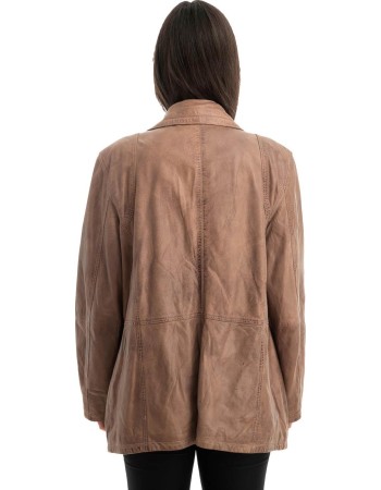 Γνήσιο Γυναικέιο Δερμάτινο Μπουφάν - Z784