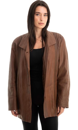 Γνήσιο Γυναικέιο Δερμάτινο Σακάκι - Z785