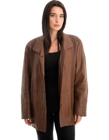 Γνήσιο Γυναικέιο Δερμάτινο Σακάκι - Z785