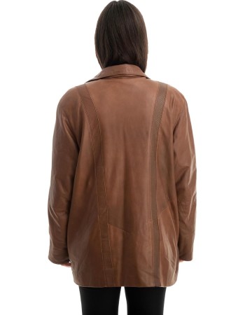 Γνήσιο Γυναικέιο Δερμάτινο Σακάκι - Z785