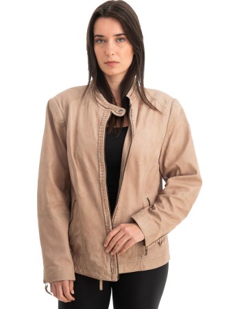 Γνήσιο Γυναικέιο Δερμάτινο Μπουφάν - Z786