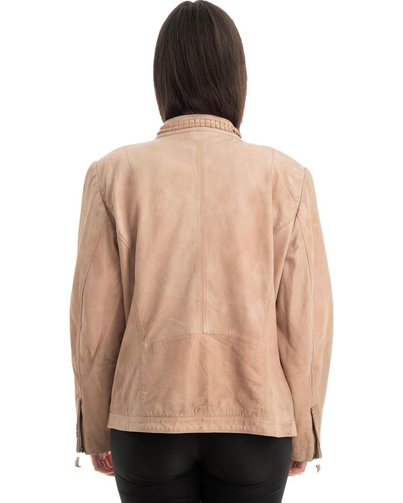 Γνήσιο Γυναικέιο Δερμάτινο Μπουφάν - Z786