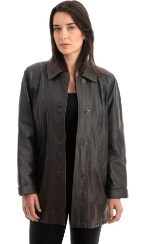 Γνήσιο Γυναικέιο Δερμάτινο Μπουφάν - Z788