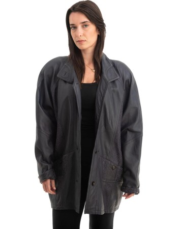 Γνήσιο Γυναικέιο Δερμάτινο Μπουφάν - Z790