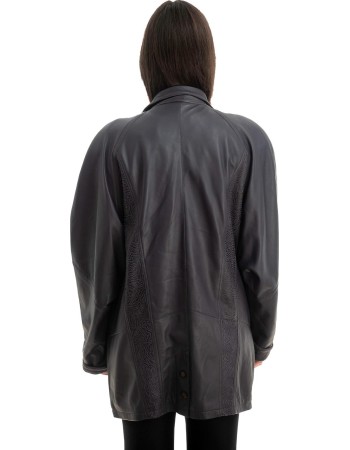 Γνήσιο Γυναικέιο Δερμάτινο Μπουφάν - Z790