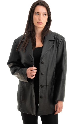 Γνήσιο Γυναικέιο Δερμάτινο Σακάκι - Z791