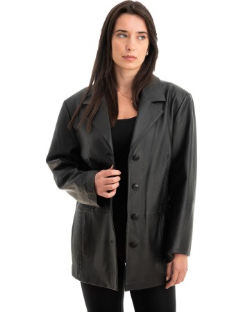 Γνήσιο Γυναικέιο Δερμάτινο Σακάκι - Z791