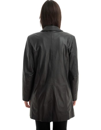 Γνήσιο Γυναικέιο Δερμάτινο Παλτό - Z793