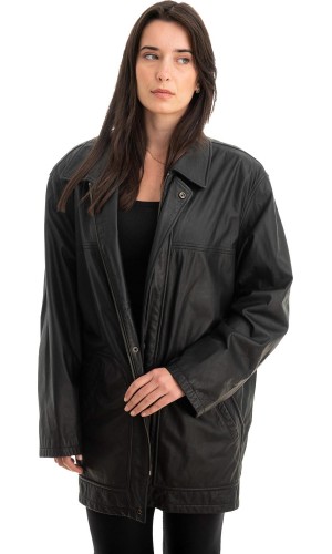 Γνήσιο Γυναικέιο Δερμάτινο Μπουφάν - Z794