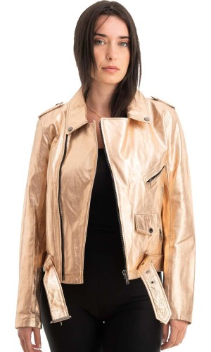 Γνήσιο Γυναικέιο Δερμάτινο Μπουφάν - Z795