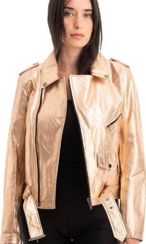 Γνήσιο Γυναικέιο Δερμάτινο Μπουφάν - Z795