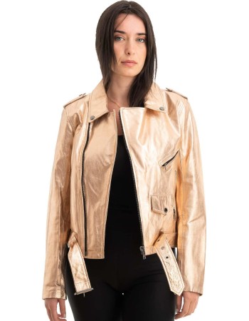 Γνήσιο Γυναικέιο Δερμάτινο Μπουφάν - Z795