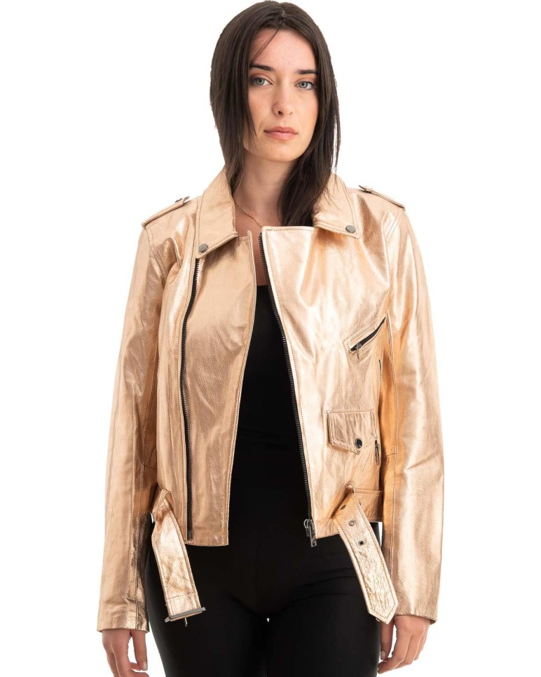 Γνήσιο Γυναικέιο Δερμάτινο Μπουφάν - Z795