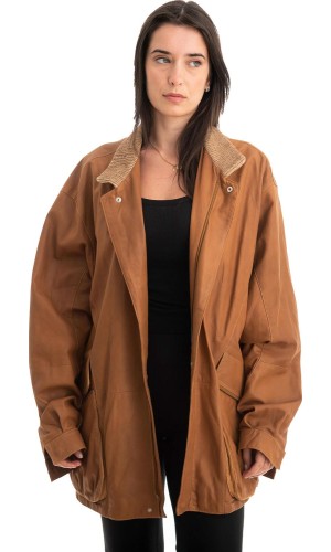 Γνήσιο Γυναικέιο Δερμάτινο Μπουφάν - Z796