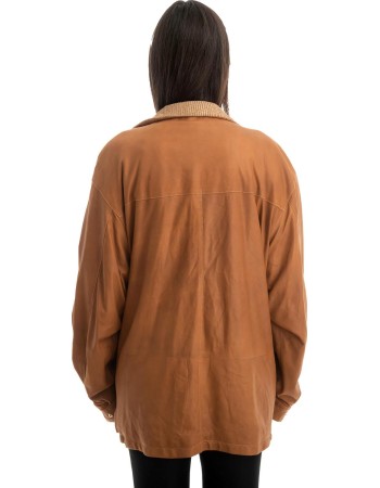 Γνήσιο Γυναικέιο Δερμάτινο Μπουφάν - Z796