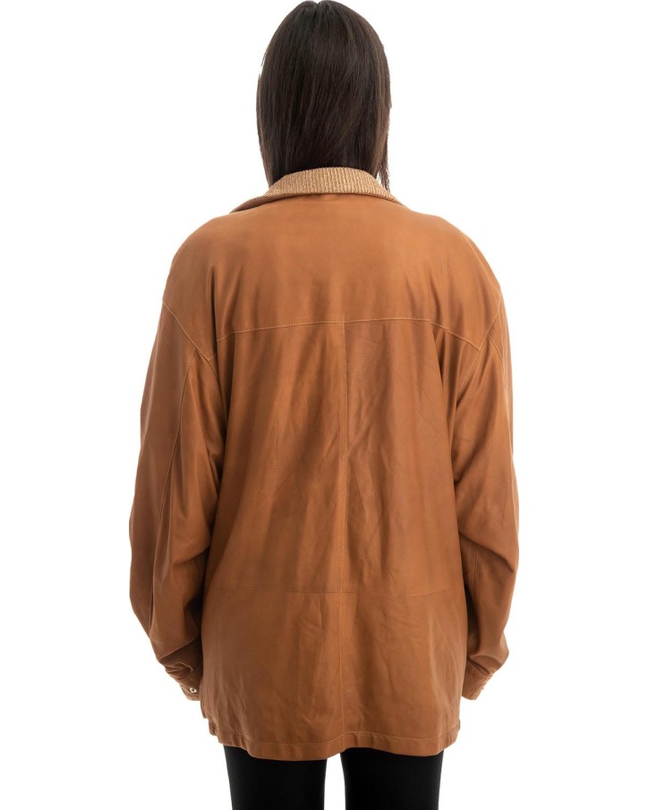 Γνήσιο Γυναικέιο Δερμάτινο Μπουφάν - Z796