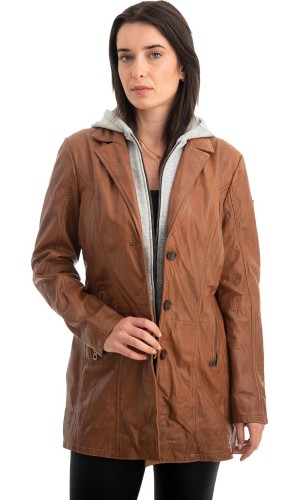 Γνήσιο Γυναικέιο Δερμάτινο Μπουφάν - Z797